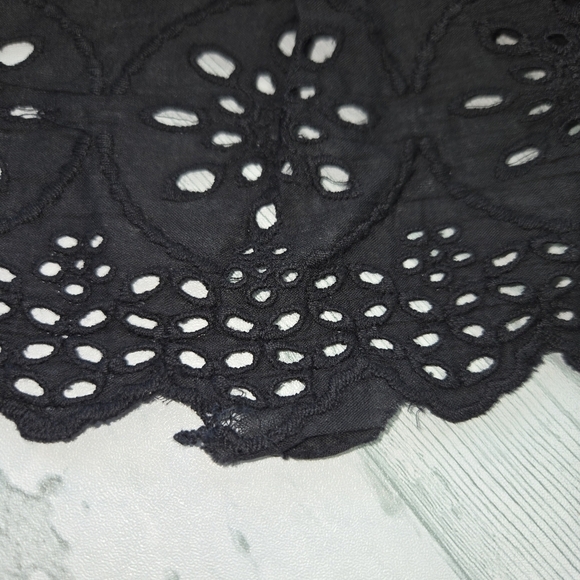 Jennifer & Grace Black Tiered Eyelet Skater Mini Skirt Size XL NWT - Picture 8 of 10